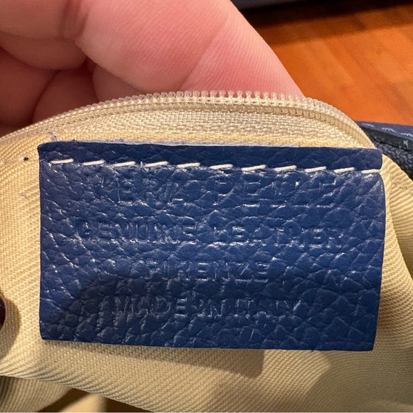 Italian Leather Shoulder Bag Blue | Made in Italy | Greece Purchase | NWOT - Picture 10 of 12